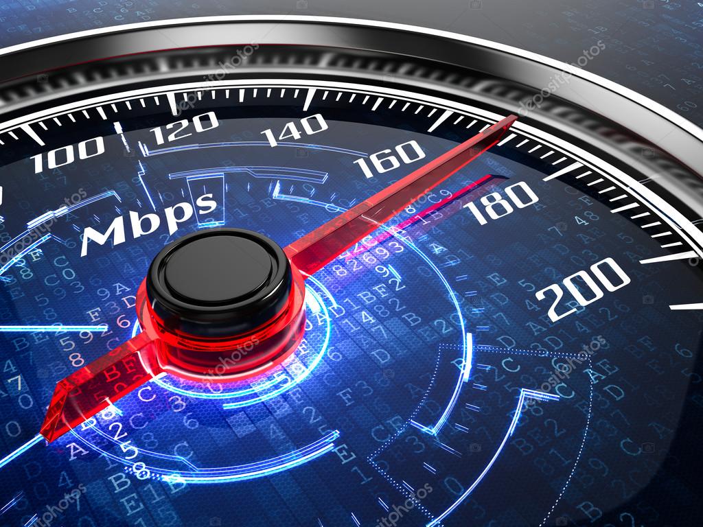 Internet speed test meter image.